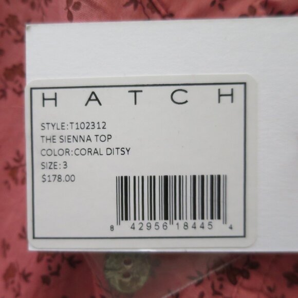 Hatch The Sienna Top Pink Floral Cotton Maternity Blouse Size L (3) - Picture 12 of 13